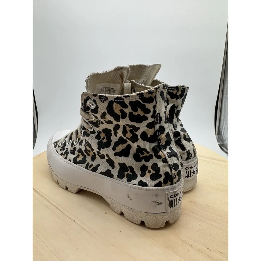 Converse Chuck Taylor All Star Lugged Leopard High Top Platform Sneakers 6.5 Y2K